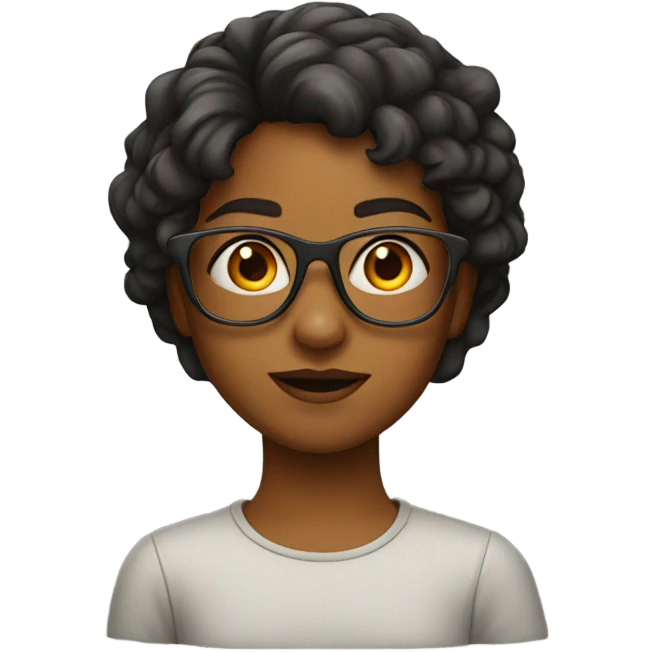 the girl with the orange glasses emoji