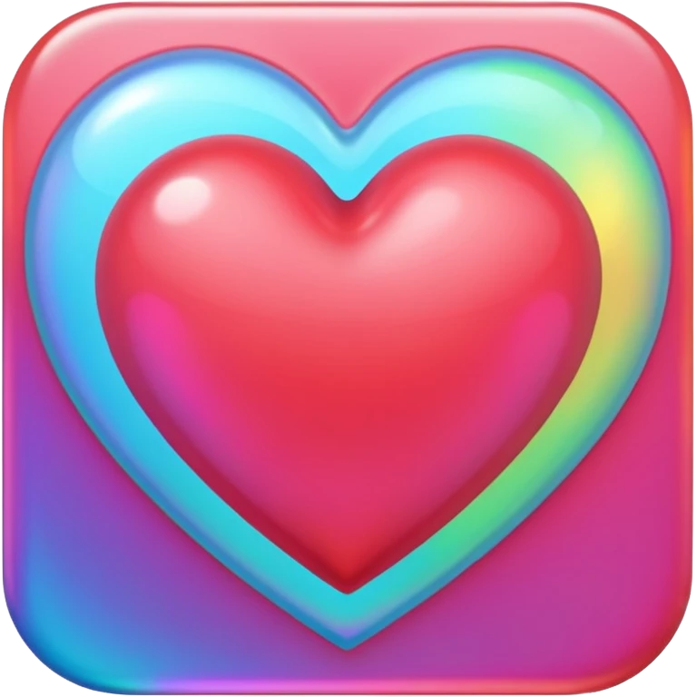 heart with a holographic border emoji