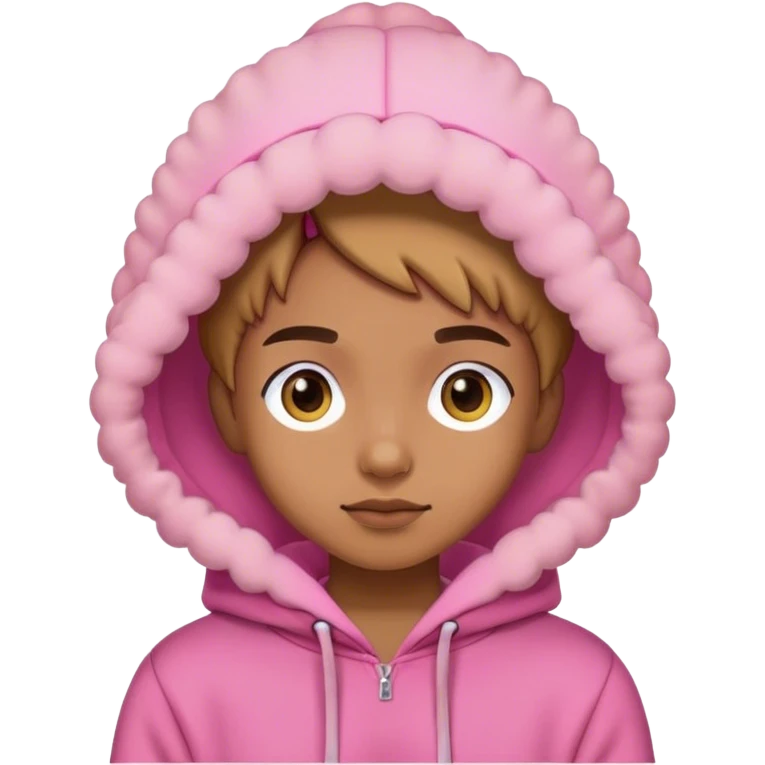 pink palm puff hoodie emoji