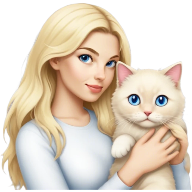 With a ragdoll cat  emoji