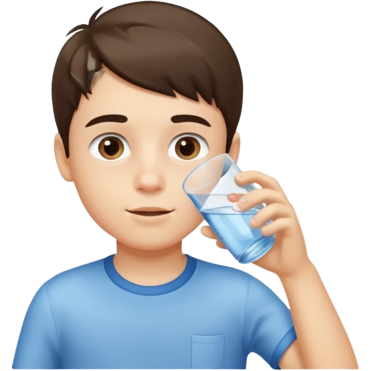 boy drinking water emoji