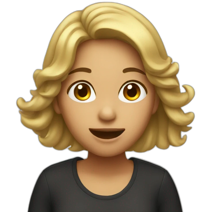 Girl singing emoji
