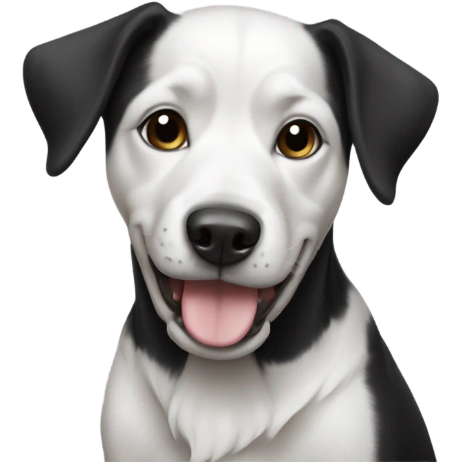 Black and white dog emoji