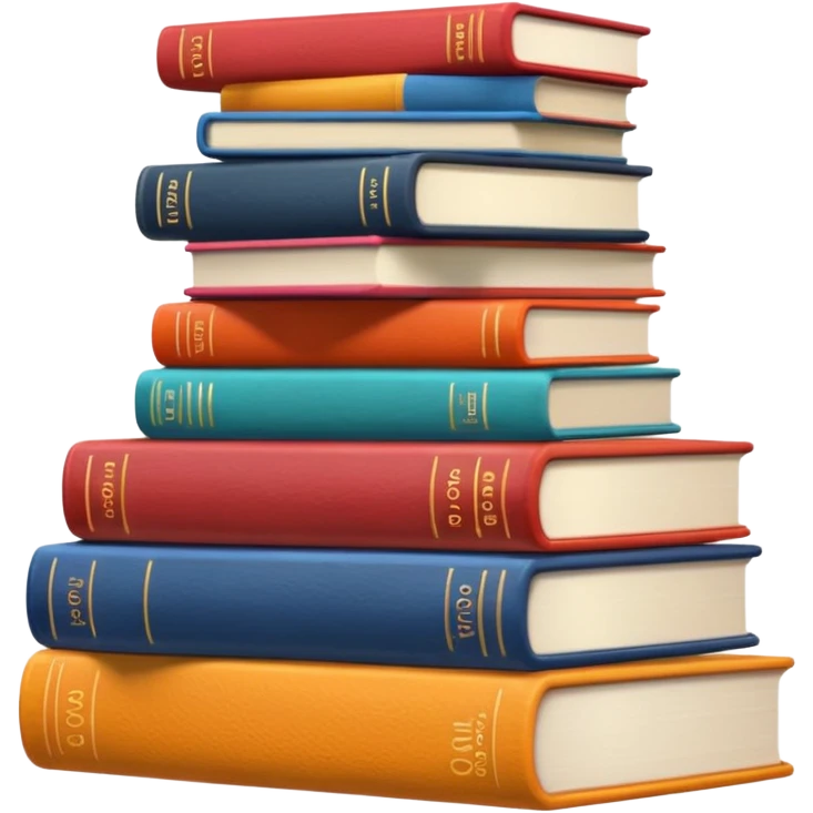 libros aesthetic de colores emoji