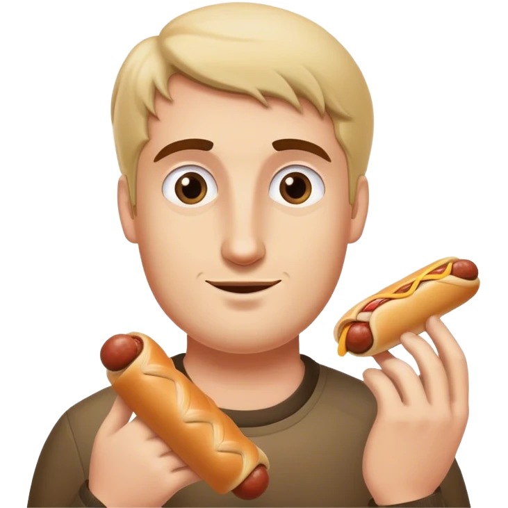 a man from newcastle with a sausage roll emoji