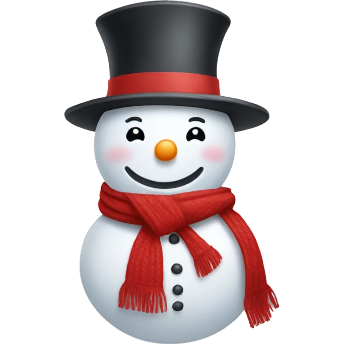 Snowman with red scarf emoji