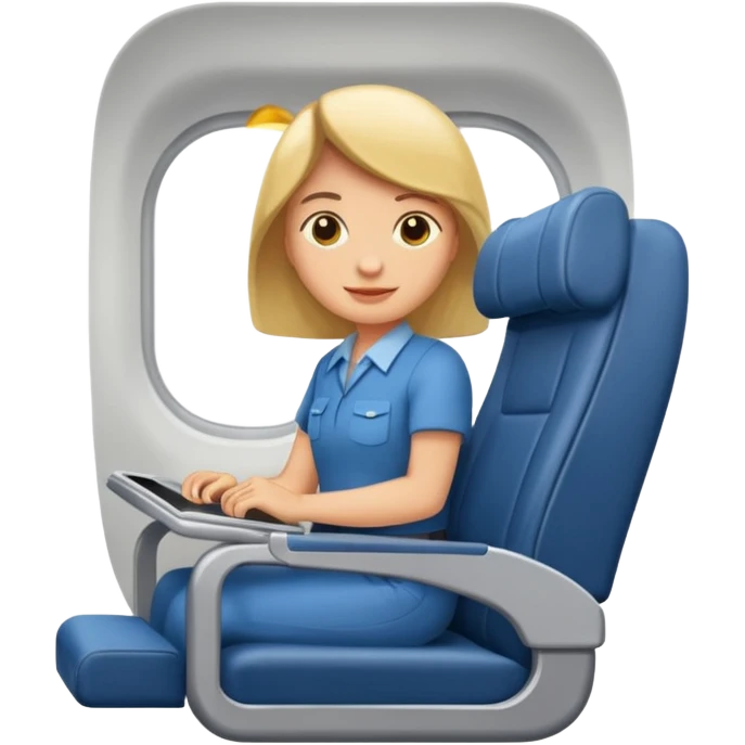 passanger in plane seat emoji