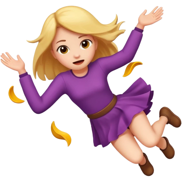 I want a falling emoji of girl emoji