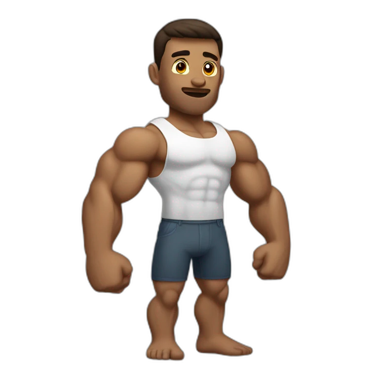muscular man with one skinny arm emoji