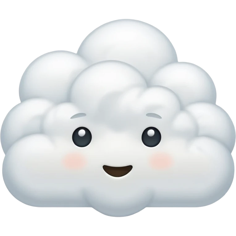 thinking cloud, soft edges, simple, clear, no text emoji