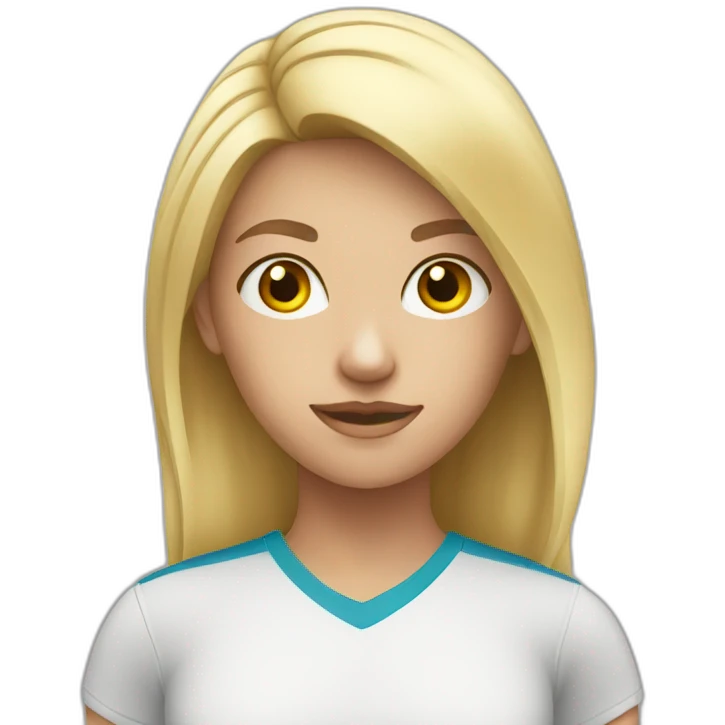 blonde girl training emoji