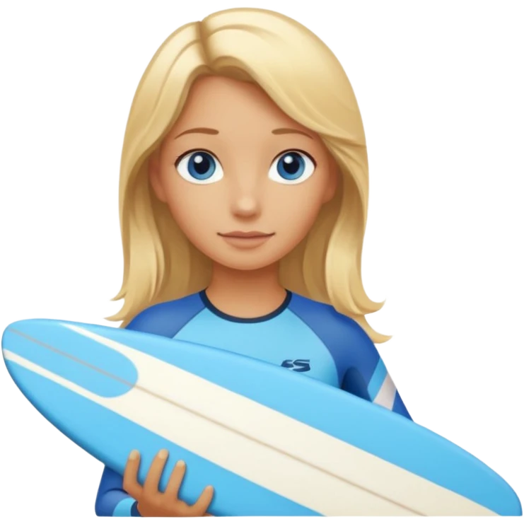 Girl with surfboard emoji