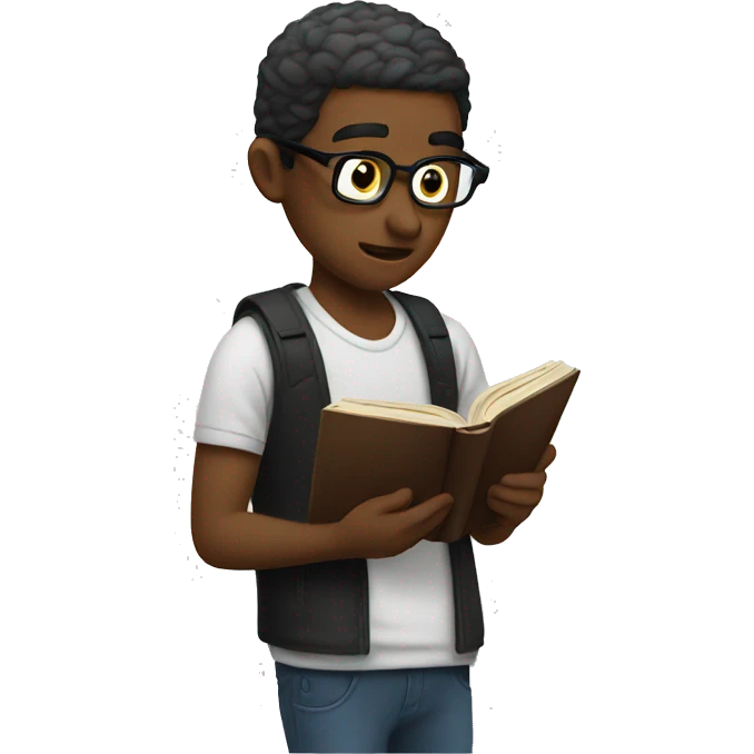 blind guy reading a book emoji