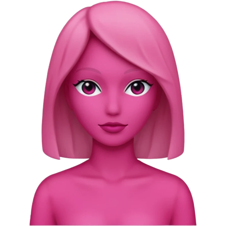 silueta de mujer rosa sin cara emoji