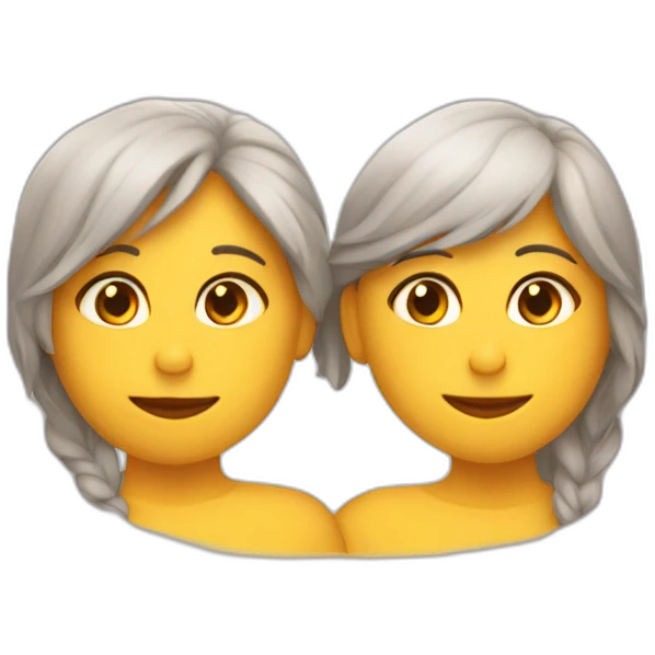 Abrazo ente hermano y hermanas emoji