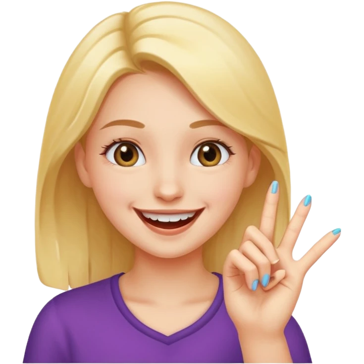 girl who bites the tip of her finger and smiles and rise her eyes  emoji