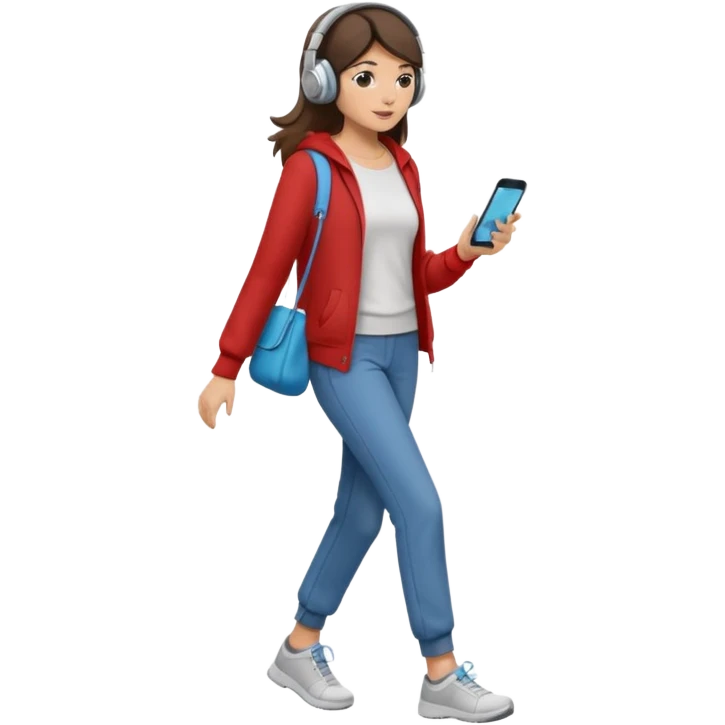 women walking with music full body emoji