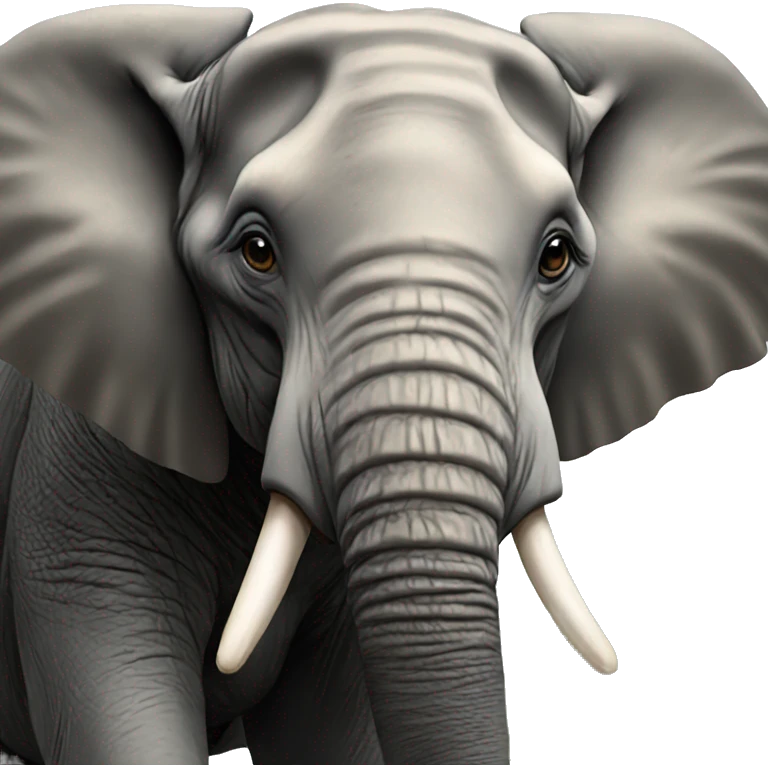 Hyper realistic elephant emoji