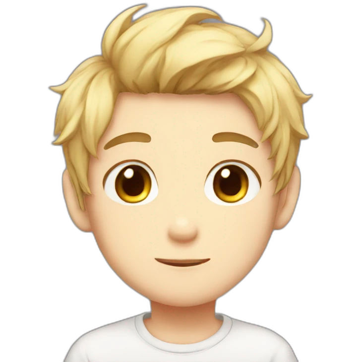 Cute anime cartoon boy  emoji