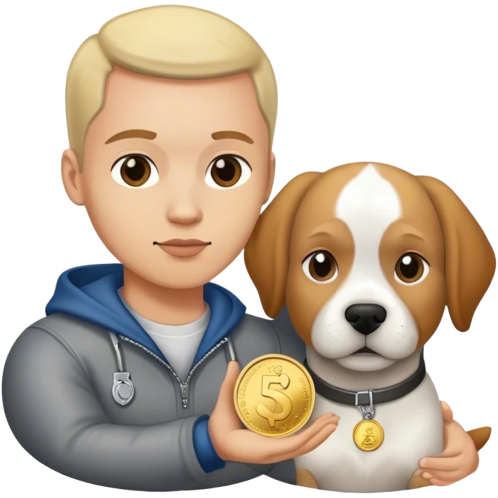 2 puc avec un chien et 50ct emoji