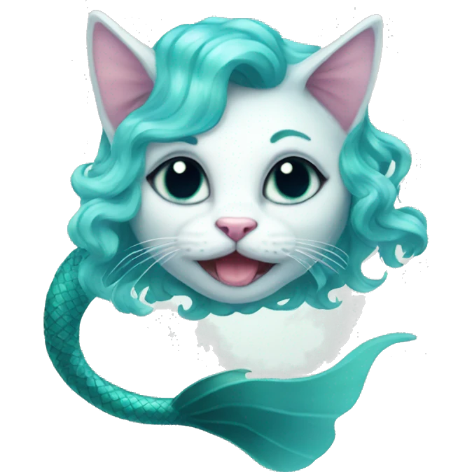 Mermaid cat  emoji