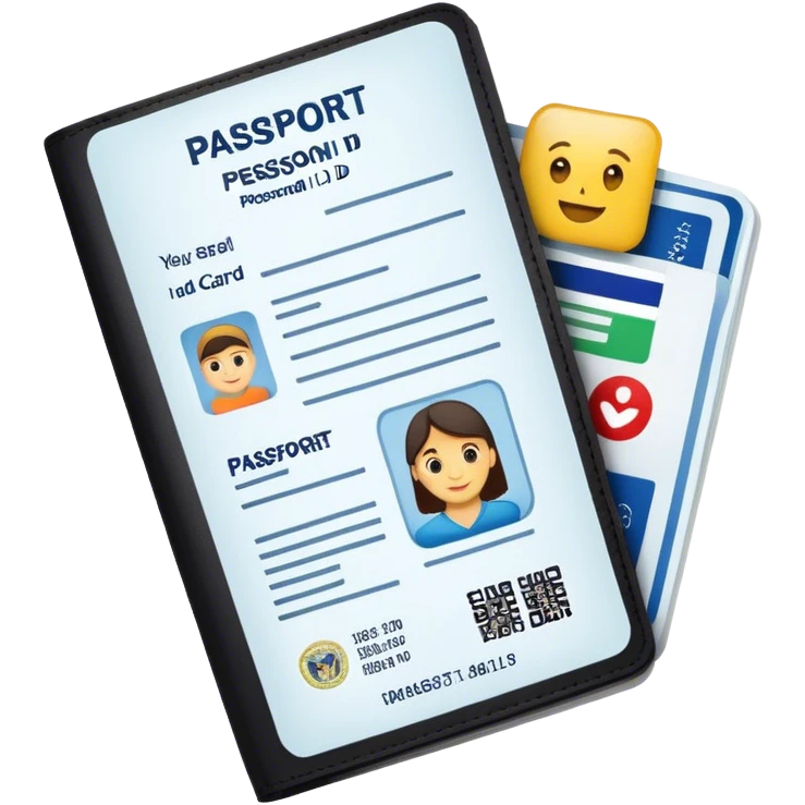 Personal ID Card and passport emoji