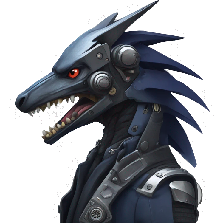 Edgy Futuristic Mechanical Sergal-raptor-nargacuga-vernid emoji