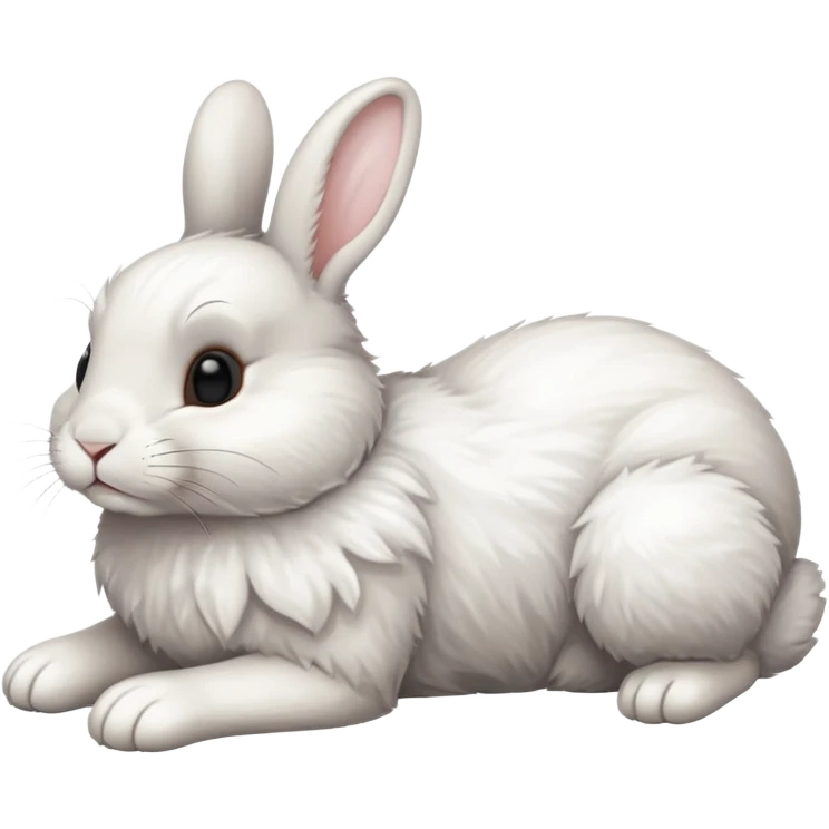 fullbody laying bunny  ios 16 emoji