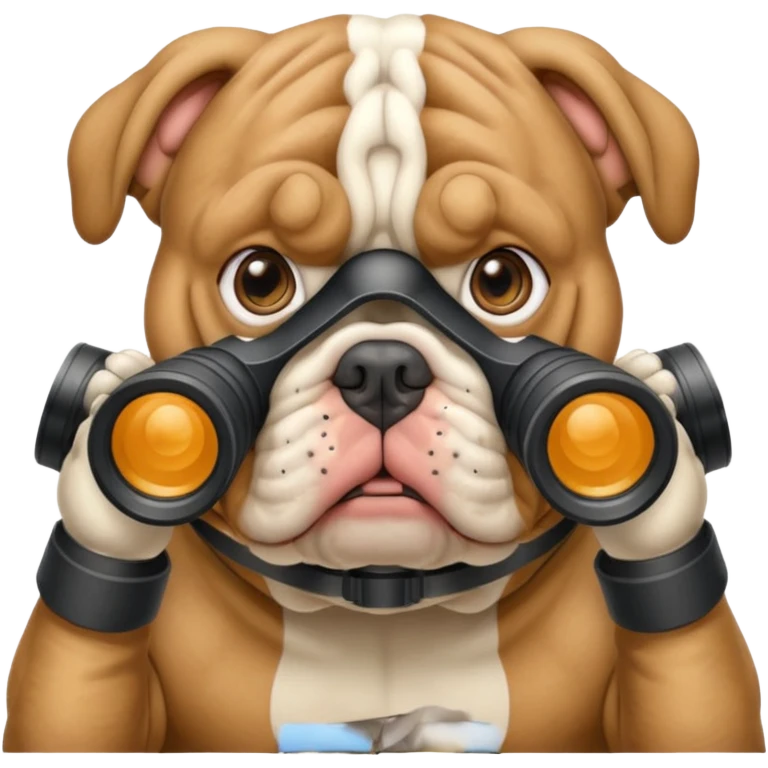 Bulldog binoculars  emoji