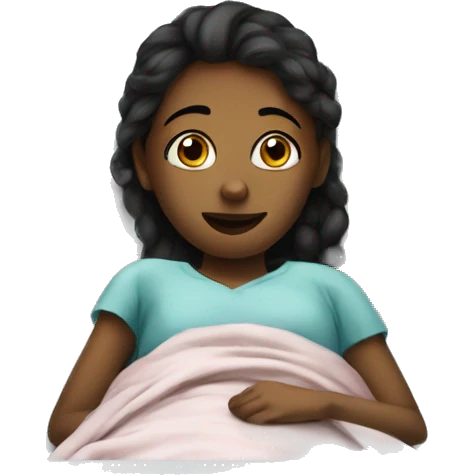girl laying in hospital bed after surgery emoji