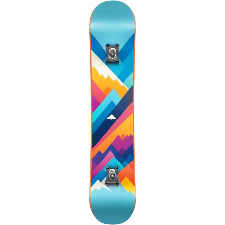 colorful patterned snowboard emoji
