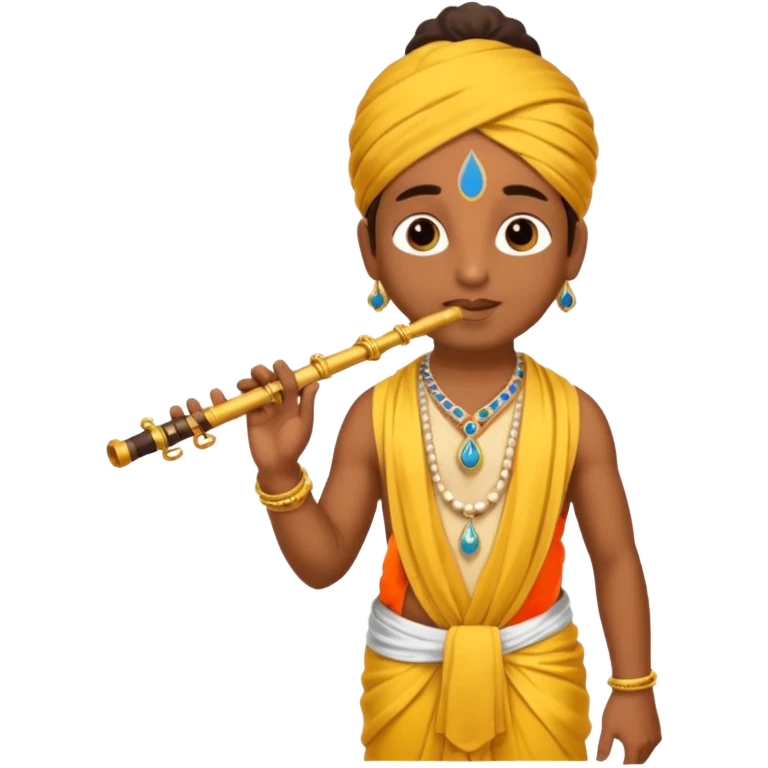 Krishna with flute emoji