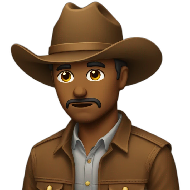 sad cowboy emoji