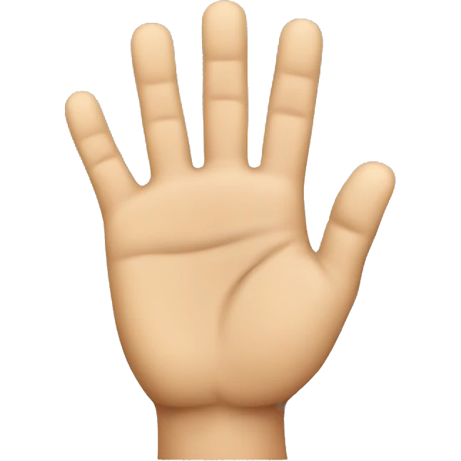 iOS Emoji style hand making the three sign emoji