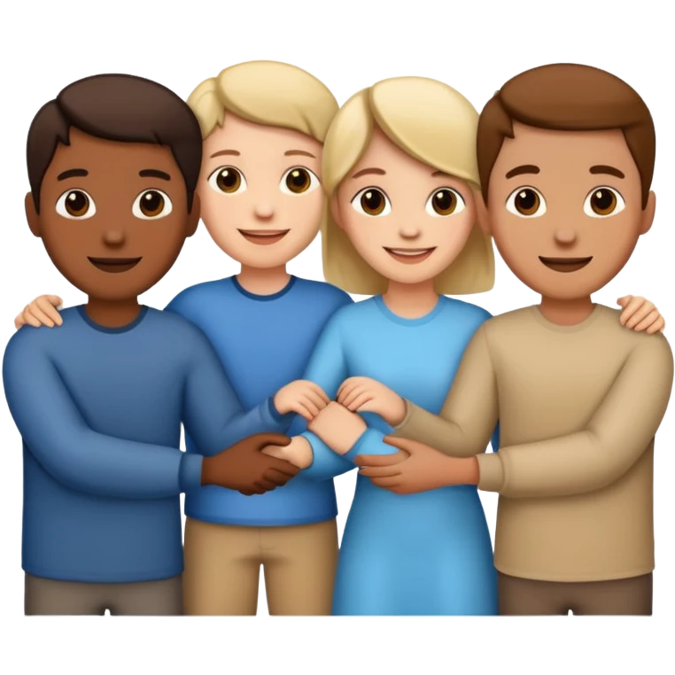 group holding hands emoji