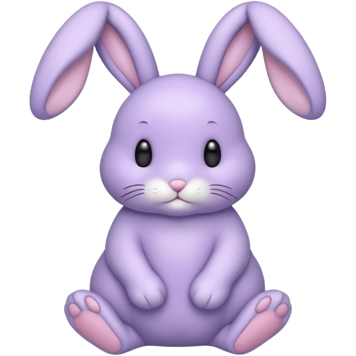 Lavender bunny with floppy ears  emoji