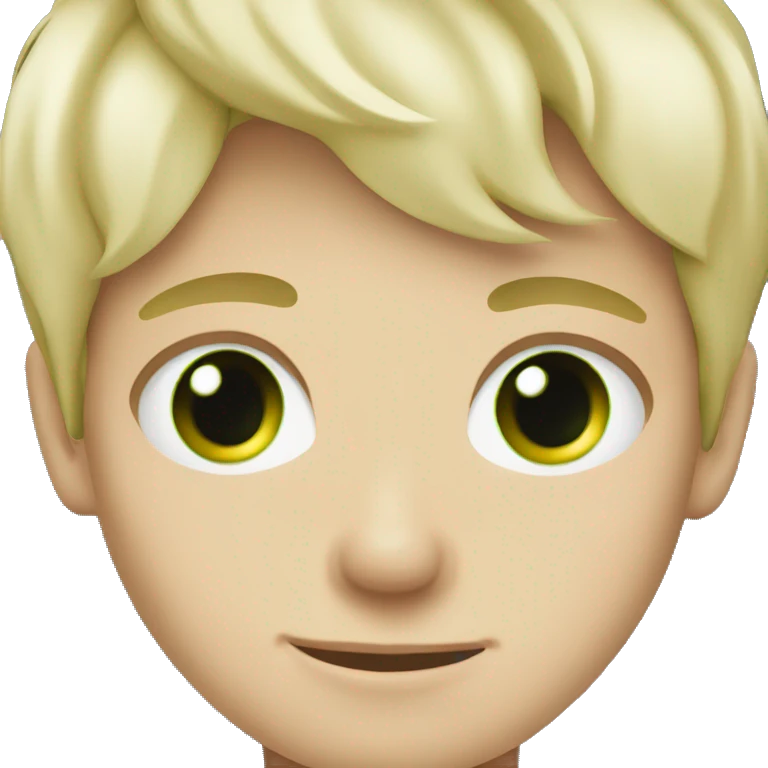cute white blonde boy with green eyes emoji