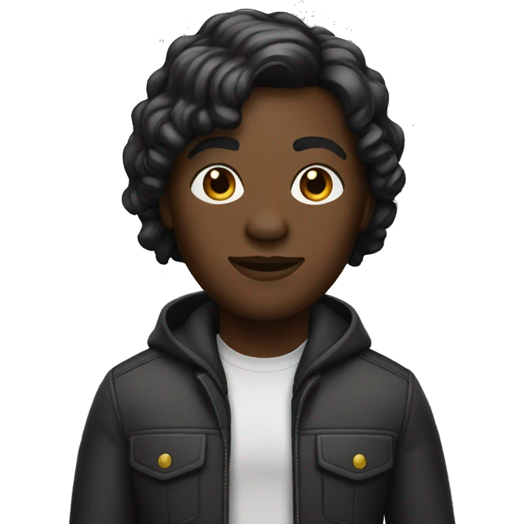 Black memoji working at a tech company emoji