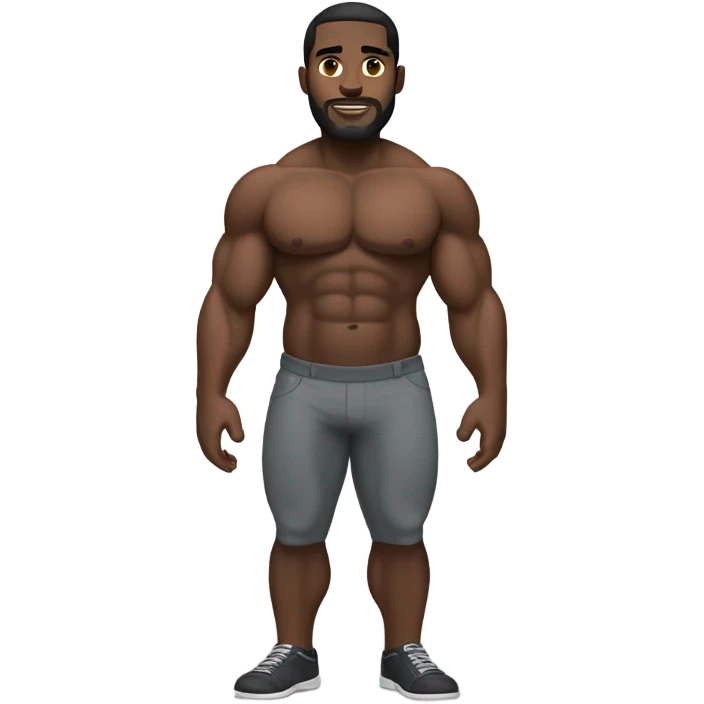 big muscular gay black man emoji