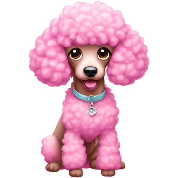Pink poodle  emoji
