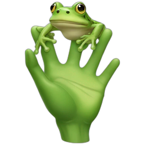 frog hand emoji