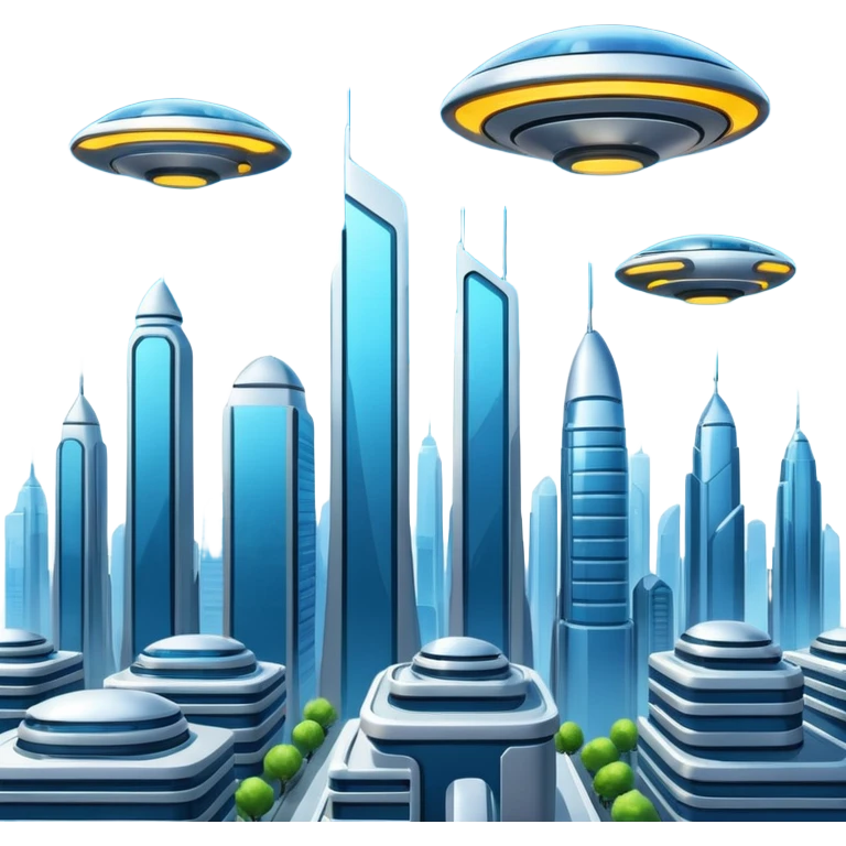 city in the future in the sky emoji