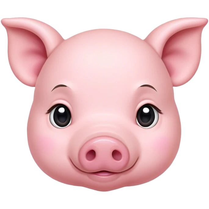 Сute baby pig head emoji