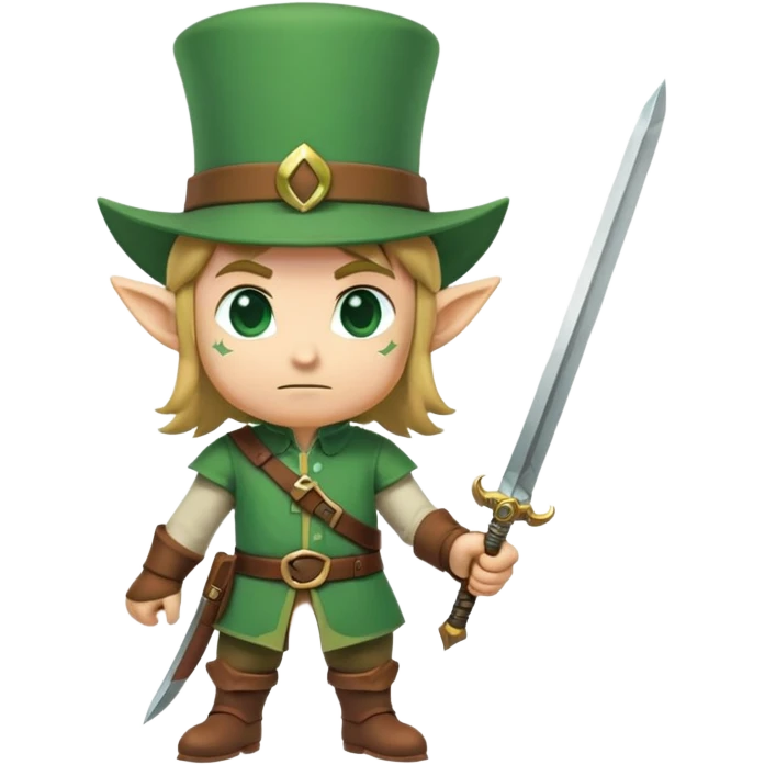 Link with a top hat emoji