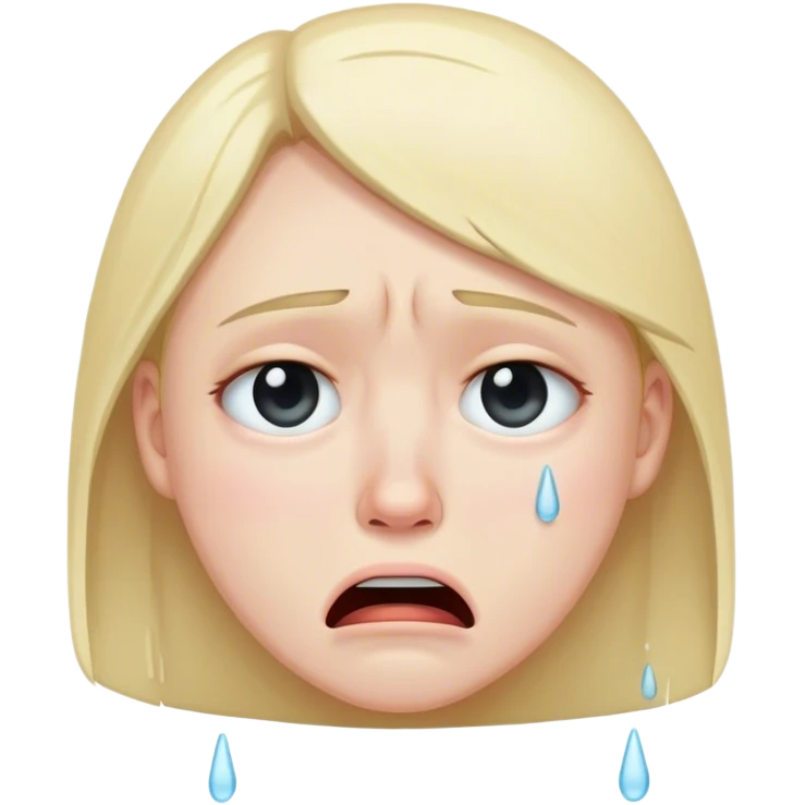 straight face crying  emoji
