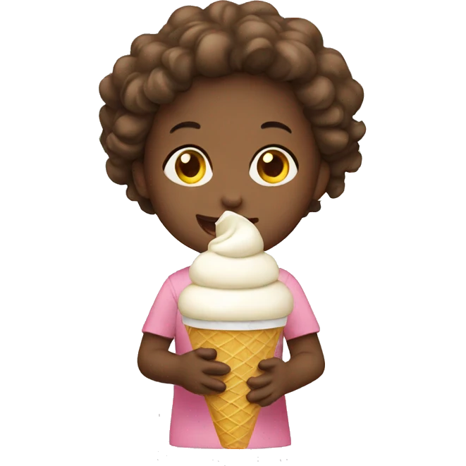 Children eating ice cream emoji