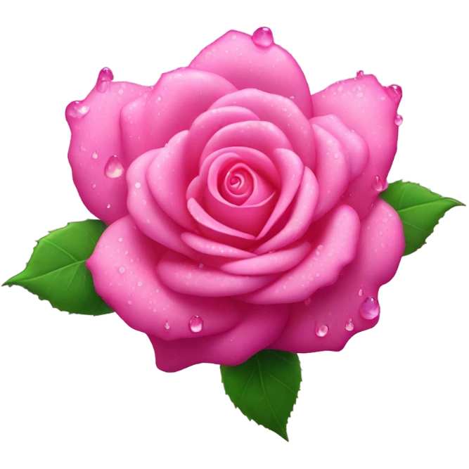 Moist pink rose emoji
