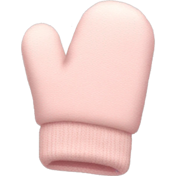 Pale pink Christmas mittens  emoji