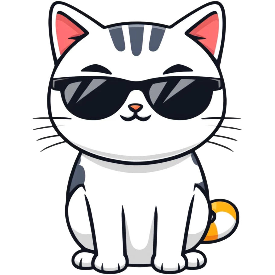 Cat with sunglasses emoji