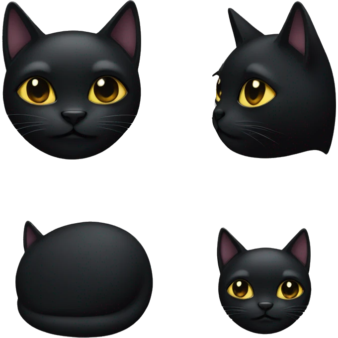 Black cat with black heart  emoji